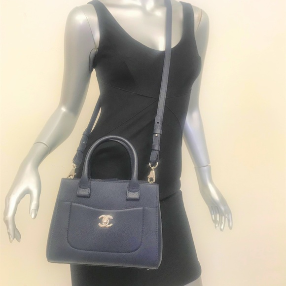 Chanel Handbags - Chanel Neo Executive Mini Tote Bag Navy